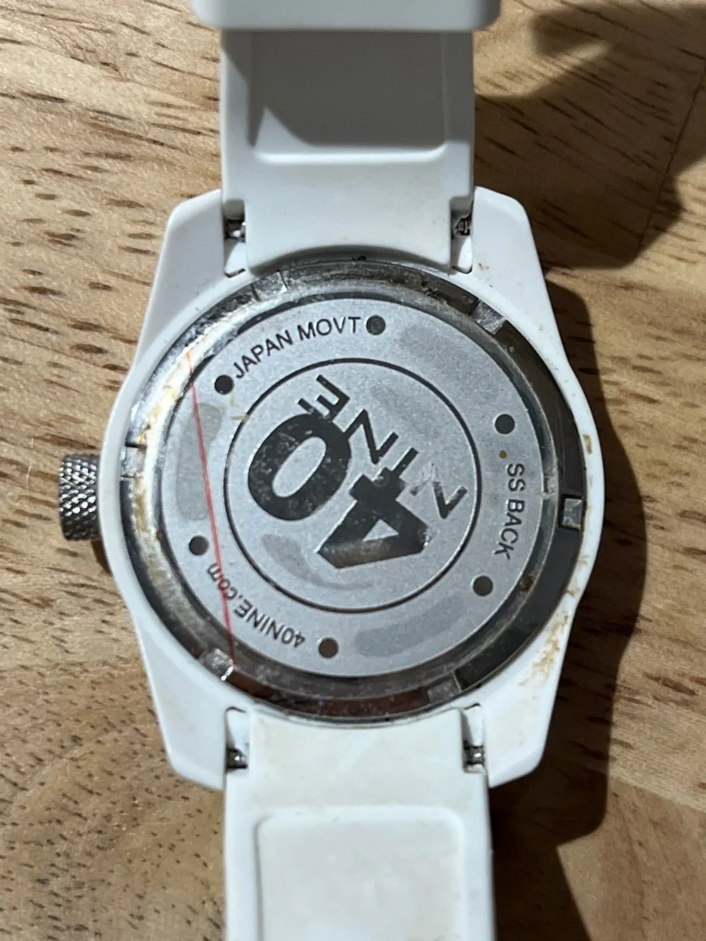 40 Nine White Silicone Watch with Lime Green face